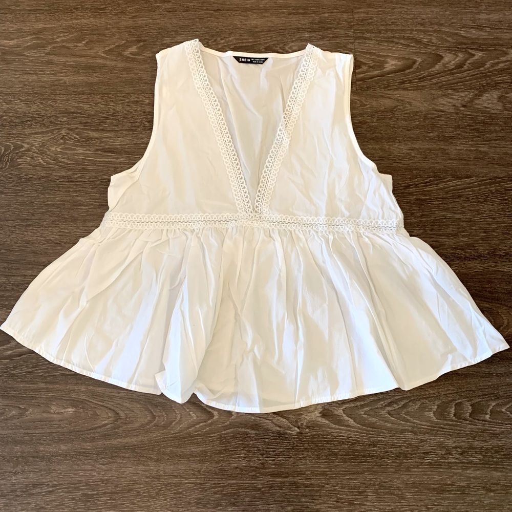Shein white summer top